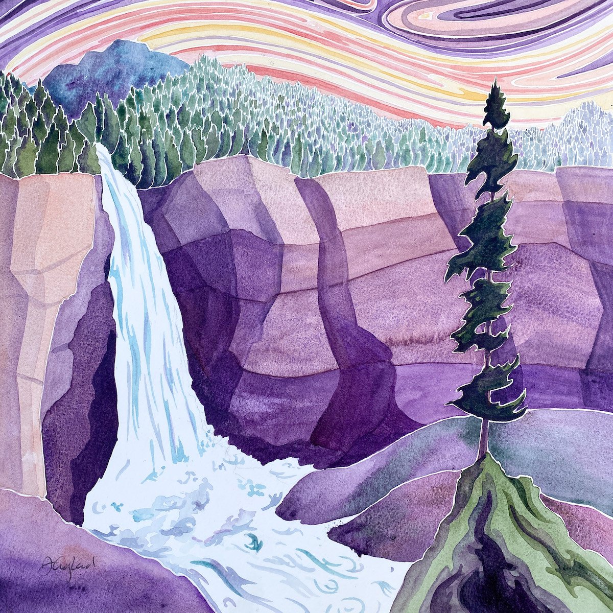Helmcken Falls 12" x 12"